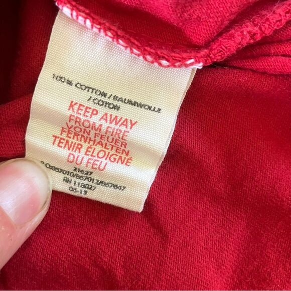 Mini Boden Red Solid Basic Cotton Elbow Patch Stitched Long Sleeve Tee 7/8 - Picture 5 of 5